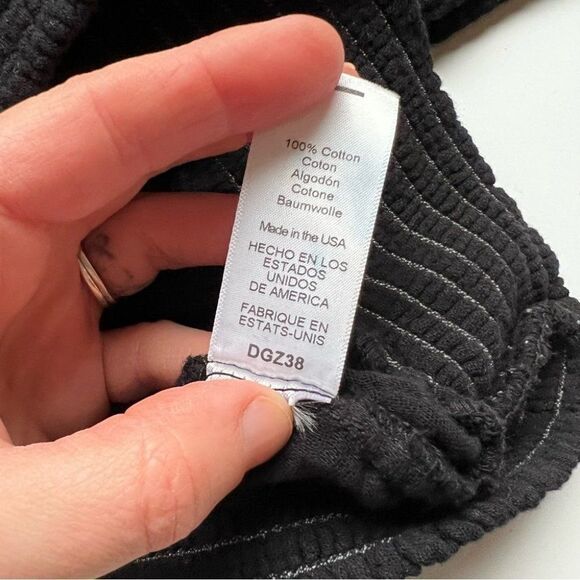 Michael Stars Black Kate Square Neck Top Size X-Large - Picture 7 of 7